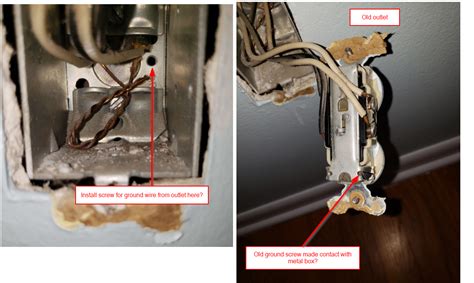 how to ground metal outlet box|replacing outlets with grounded.